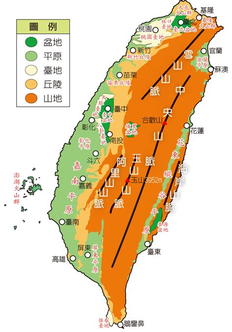 台灣丘陵|台灣地形形成, 地形種類與分布, 地形表示法, 土地利用與永續發展